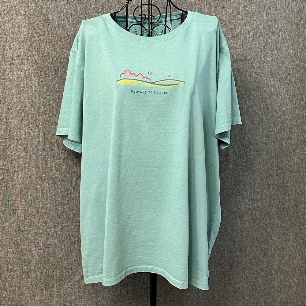 Life is Good Golf Graphic Tee- "Fairway to Heaven"- Size XXL